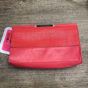 Victoria’s Secret clutch bank with clip to close